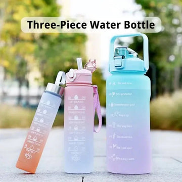 Rainbow water bottle set pack of 3