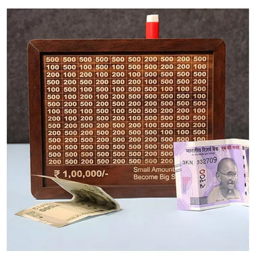 Wooden Piggy Bank for Kids & Adults