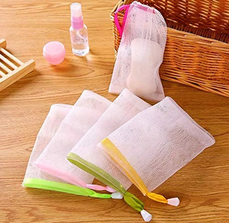 Soap Mesh Bag  Dual Layer (Pack Of 6)