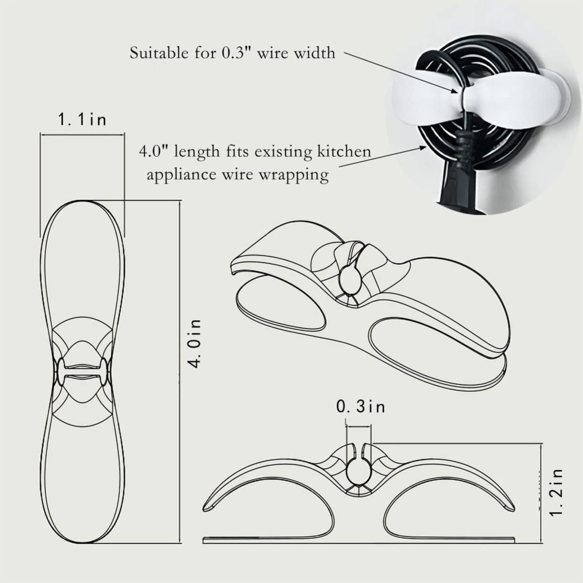 Butterfly Wire Clips (Pack Of 6)