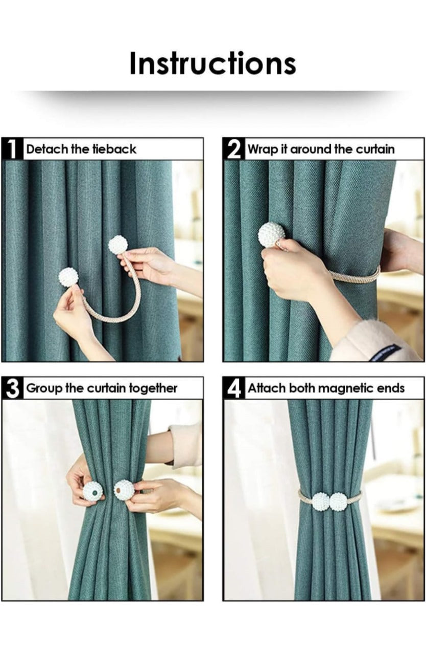 Curtain Magnet Strap (Pack of 4)
